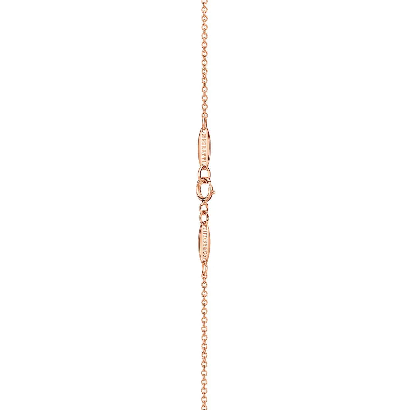 Tiffany & Co. Elsa Peretti® Diamonds by the Yard® necklace in 18k rose gold. | ^ Necklaces & Pendants|Rose Gold Jewelry