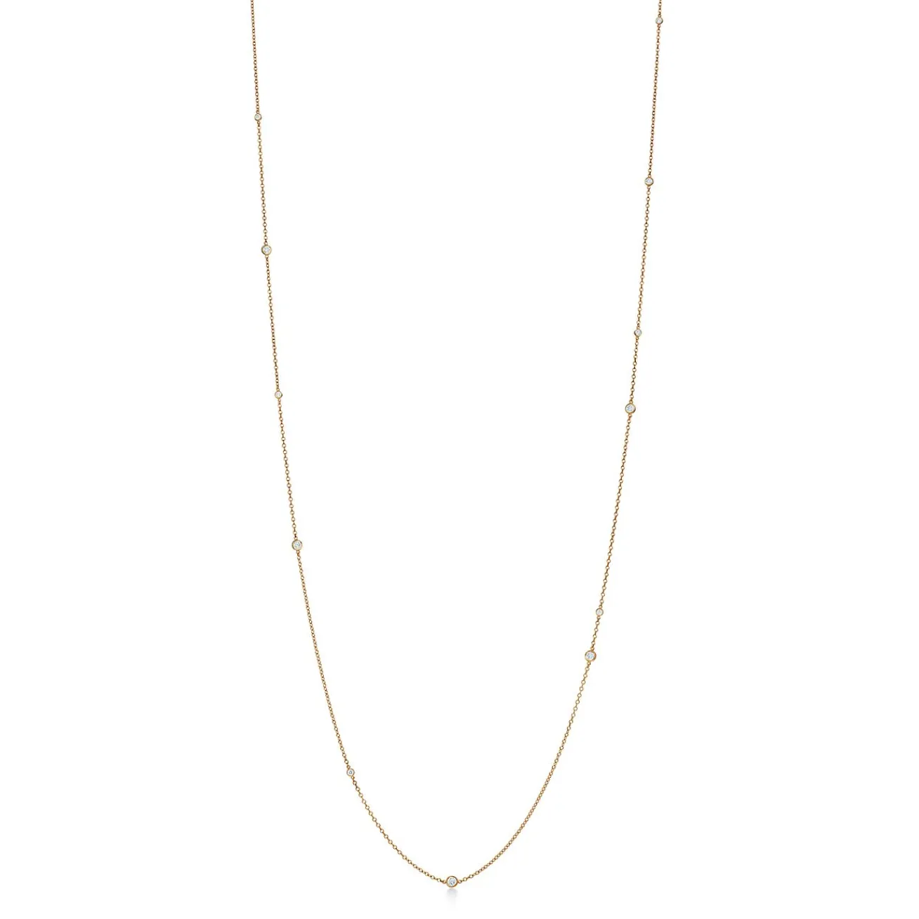 Tiffany & Co. Elsa Peretti® Diamonds by the Yard® sprinkle necklace in 18k gold. | ^ Necklaces & Pendants|Gold Jewelry