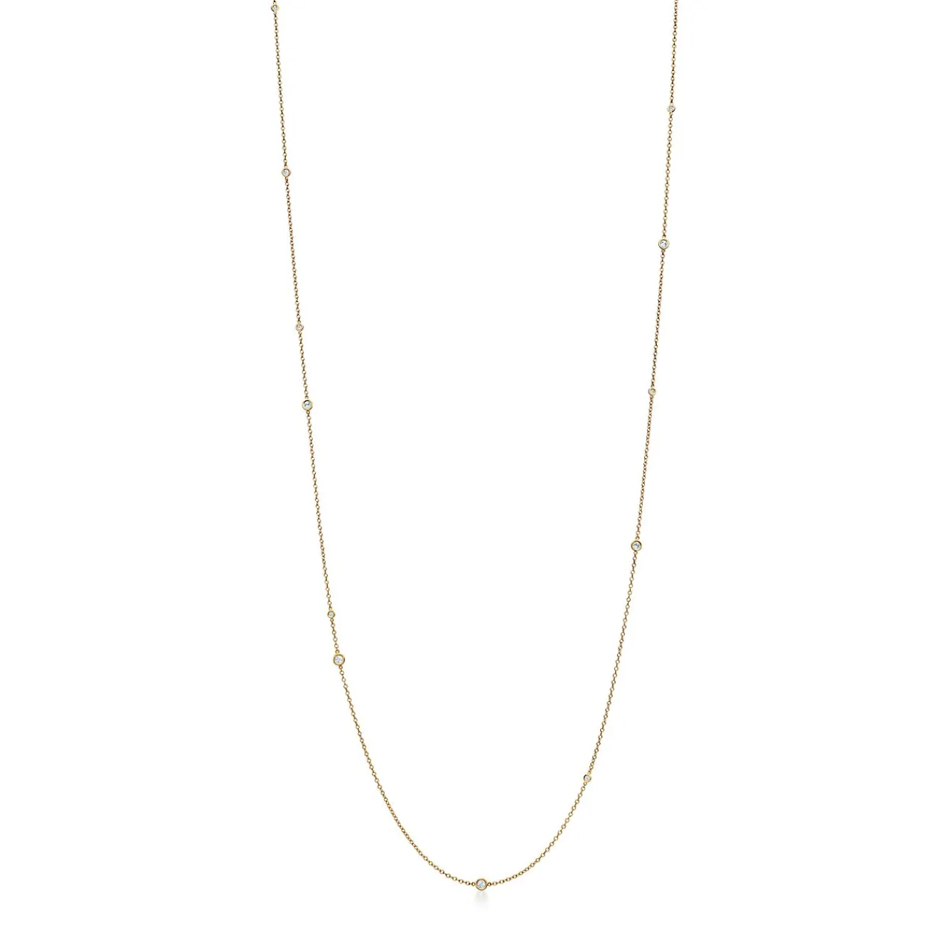 Tiffany & Co. Elsa Peretti® Diamonds by the Yard® sprinkle necklace in 18k gold. | ^ Necklaces & Pendants|Gold Jewelry
