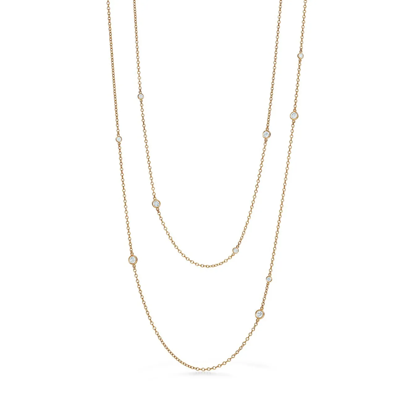 Tiffany & Co. Elsa Peretti® Diamonds by the Yard® sprinkle necklace in 18k gold. | ^ Necklaces & Pendants|Gold Jewelry