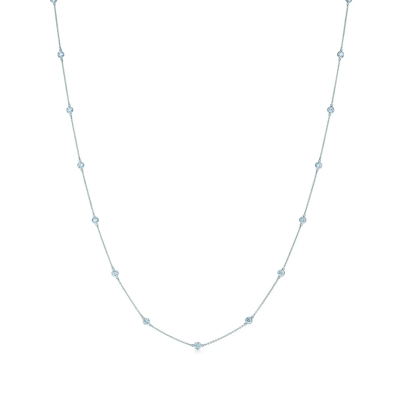 Tiffany & Co. Elsa Peretti® Diamonds by the Yard® necklace in platinum. | ^ Necklaces & Pendants|Platinum Jewelry