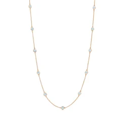 Tiffany & Co. Elsa Peretti® Diamonds by the Yard® necklace in 18k rose gold. | ^ Necklaces & Pendants|Rose Gold Jewelry