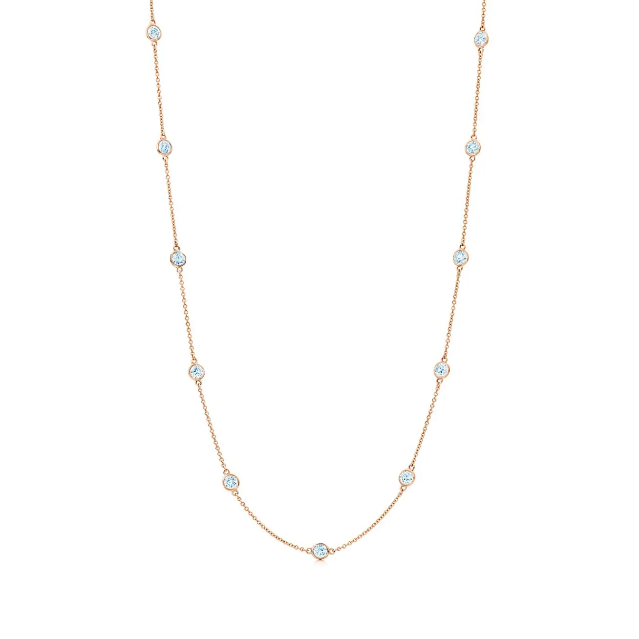 Tiffany & Co. Elsa Peretti® Diamonds by the Yard® necklace in 18k rose gold. | ^ Necklaces & Pendants|Rose Gold Jewelry