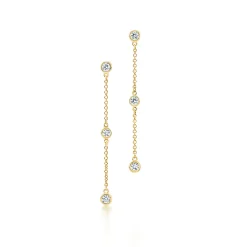 Tiffany & Co. Elsa Peretti® Diamonds by the Yard® drop earrings in 18k gold. | ^ Gold Jewelry|Diamond Jewelry