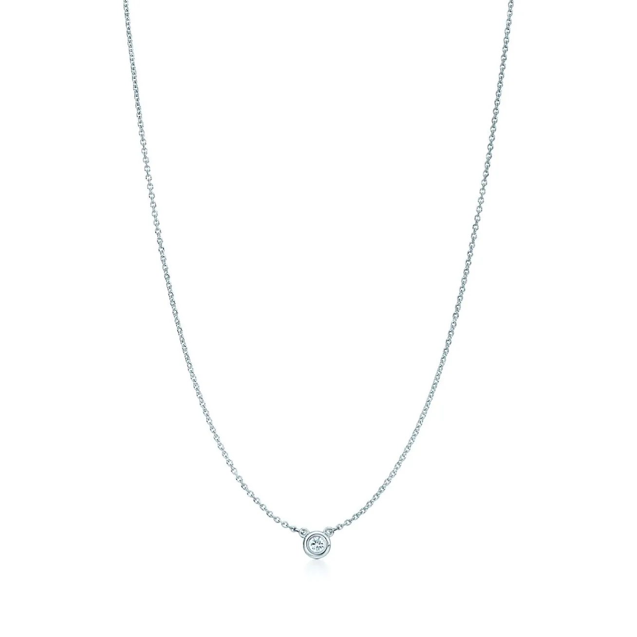 Tiffany & Co. Elsa Peretti® Diamonds by the Yard® Single Diamond Pendant in Silver | ^ Necklaces & Pendants|Gifts for Her