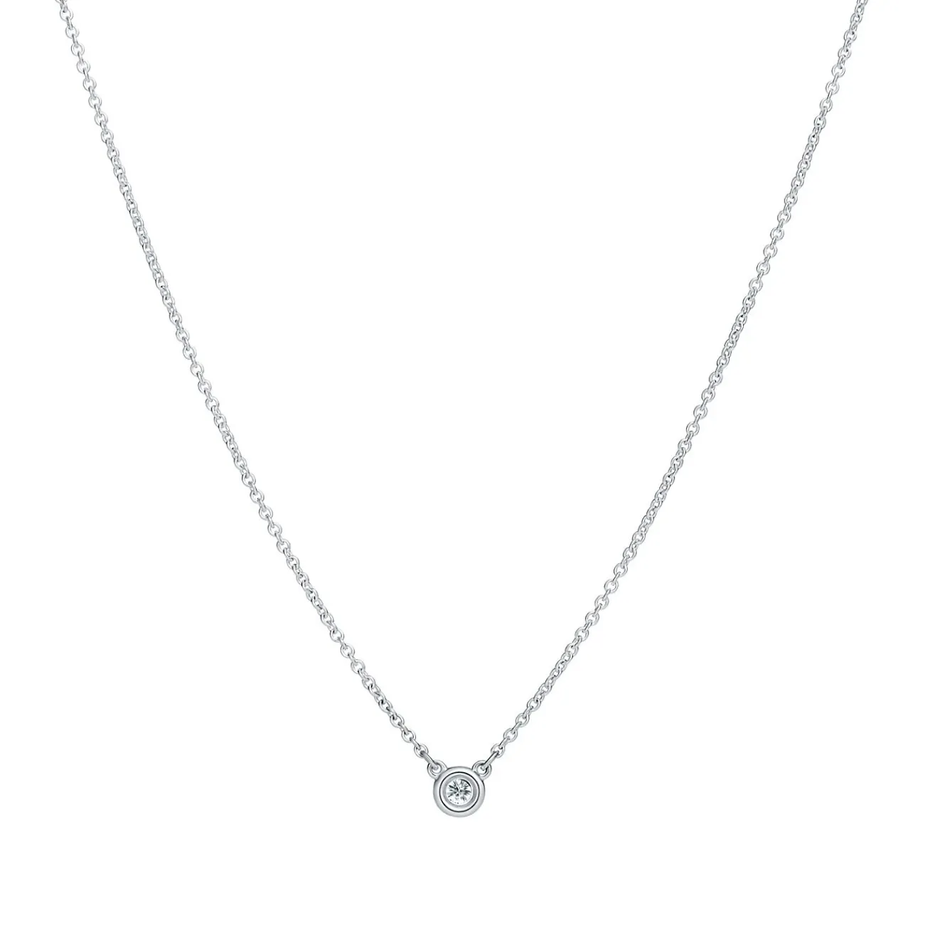 Tiffany & Co. Elsa Peretti® Diamonds by the Yard® Single Diamond Pendant in Silver | ^ Necklaces & Pendants|Gifts for Her
