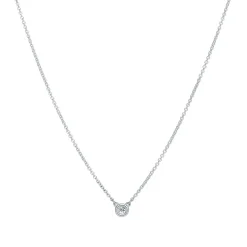 Tiffany & Co. Elsa Peretti® Diamonds by the Yard® Single Diamond Pendant in Silver | ^ Necklaces & Pendants|Gifts for Her