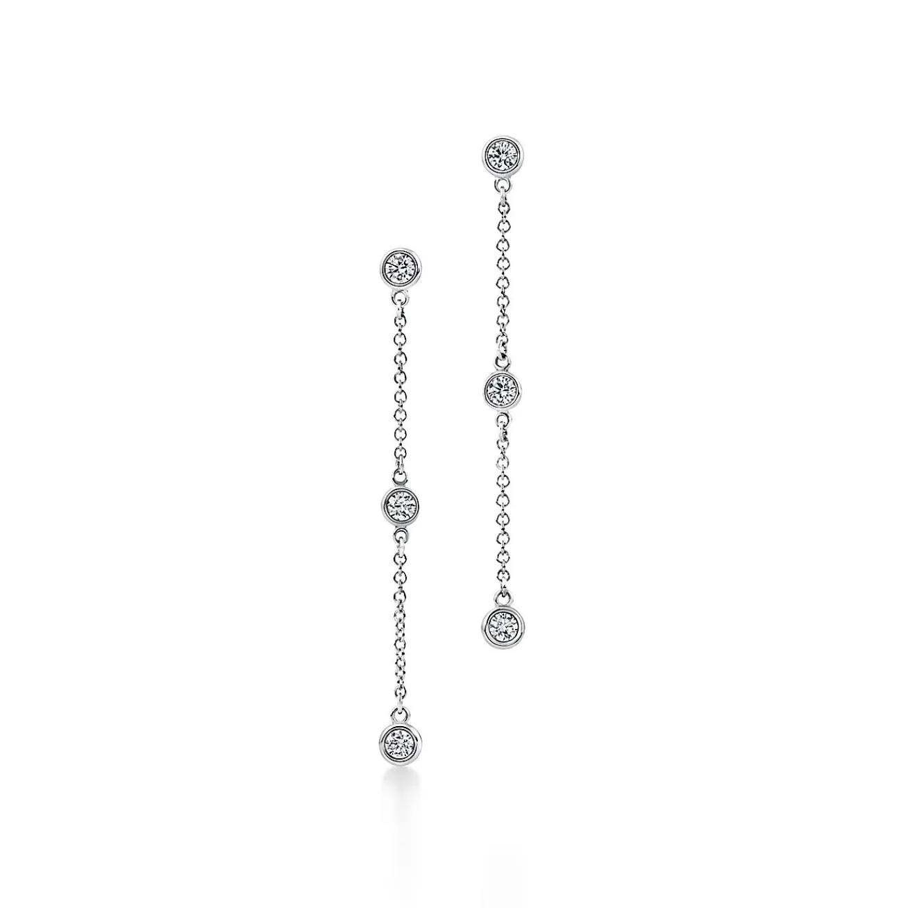 Tiffany & Co. Elsa Peretti® Diamonds by the Yard® Drop Earrings in Platinum | ^ Earrings|Platinum Jewelry
