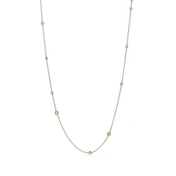 Tiffany & Co. Elsa Peretti® Diamonds by the Yard® Sprinkle Necklace in Gold with Diamonds | ^ Necklaces & Pendants|Gold Jewelry