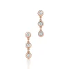 Tiffany & Co. Elsa Peretti® Diamonds by the Yard® drop earrings in 18k rose gold. | ^ Earrings|Rose Gold Jewelry