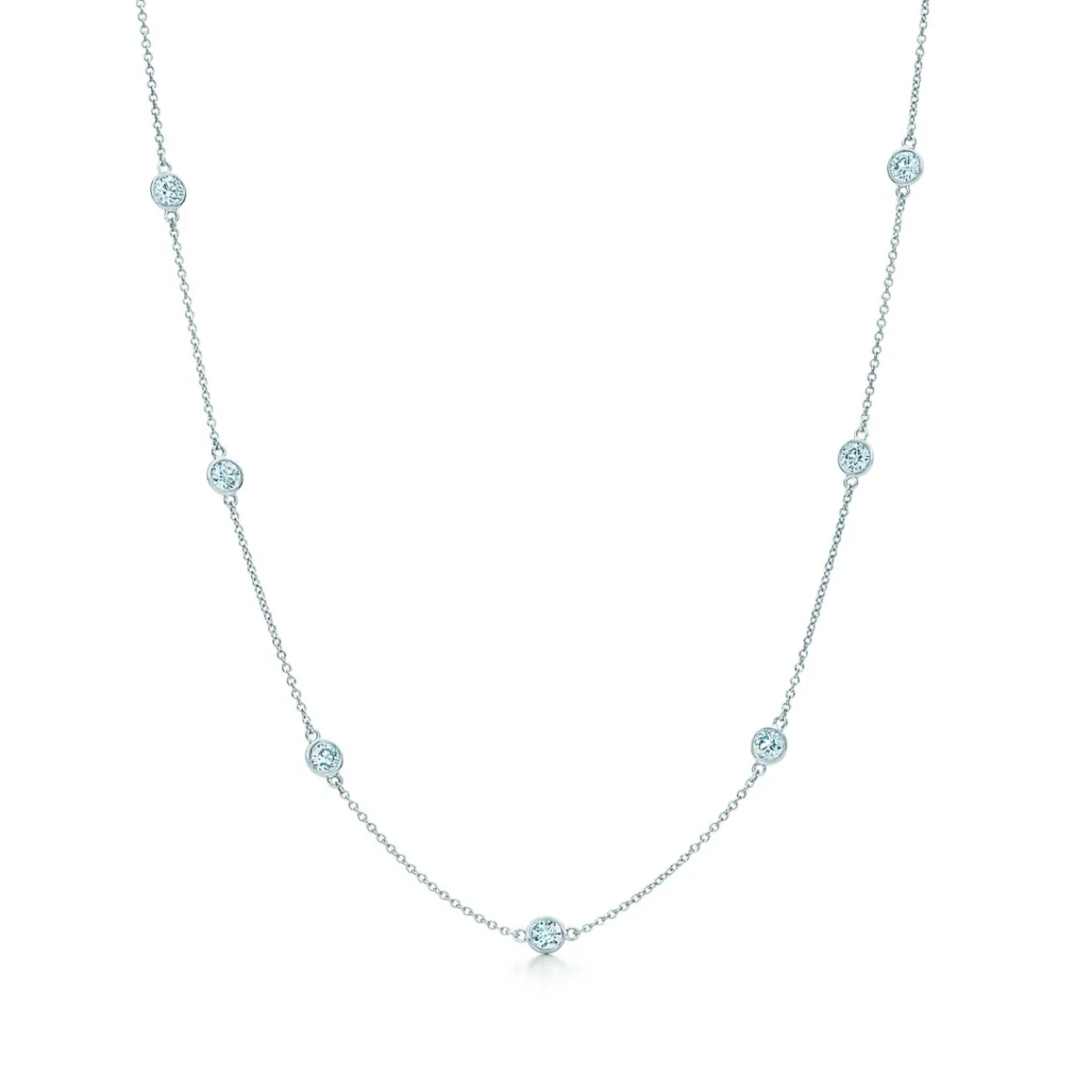 Tiffany & Co. Elsa Peretti® Diamonds by the Yard® necklace in platinum. | ^ Necklaces & Pendants|Platinum Jewelry