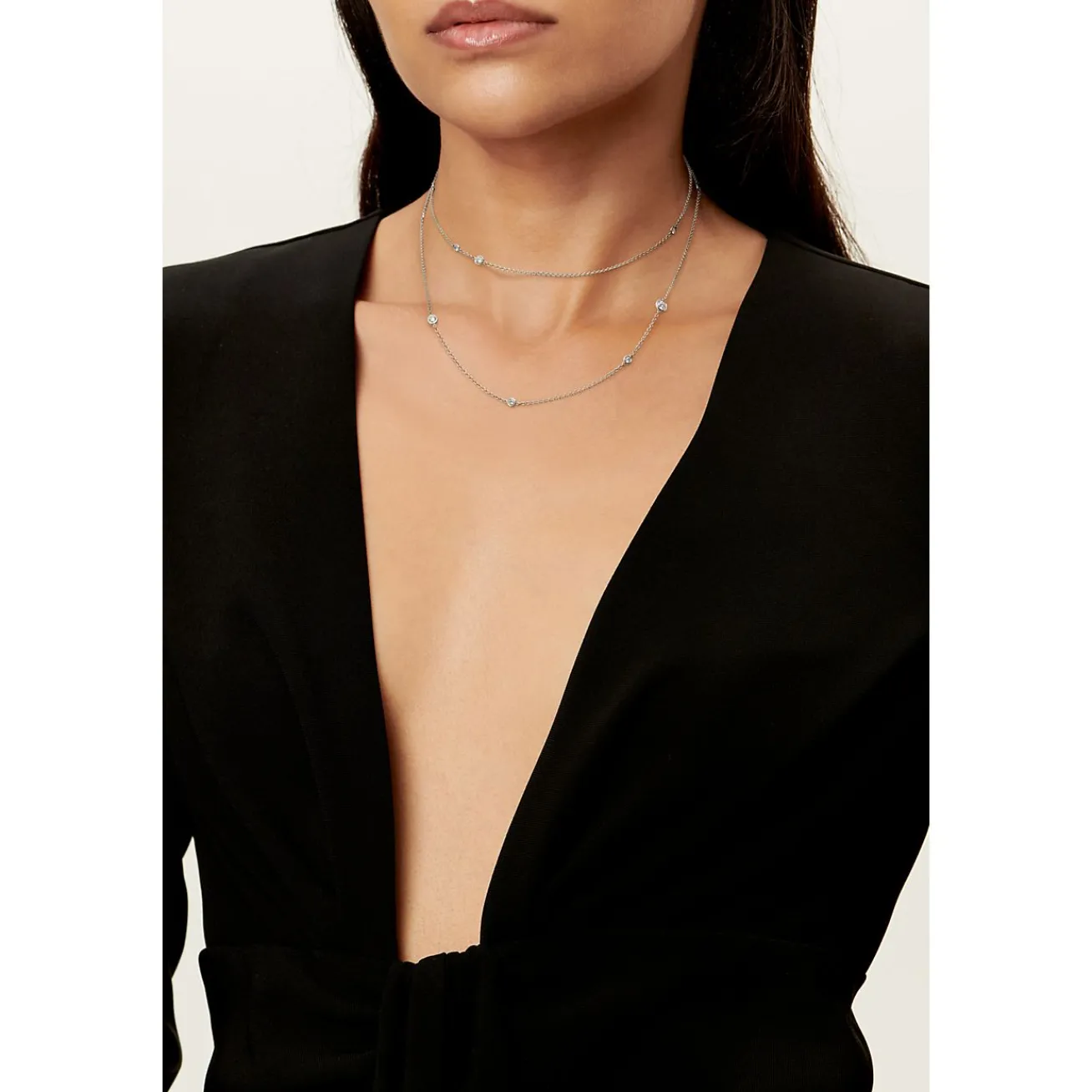 Tiffany & Co. Elsa Peretti® Diamonds by the Yard® Sprinkle Necklace in Platinum with Diamonds | ^ Necklaces & Pendants|Platinum Jewelry