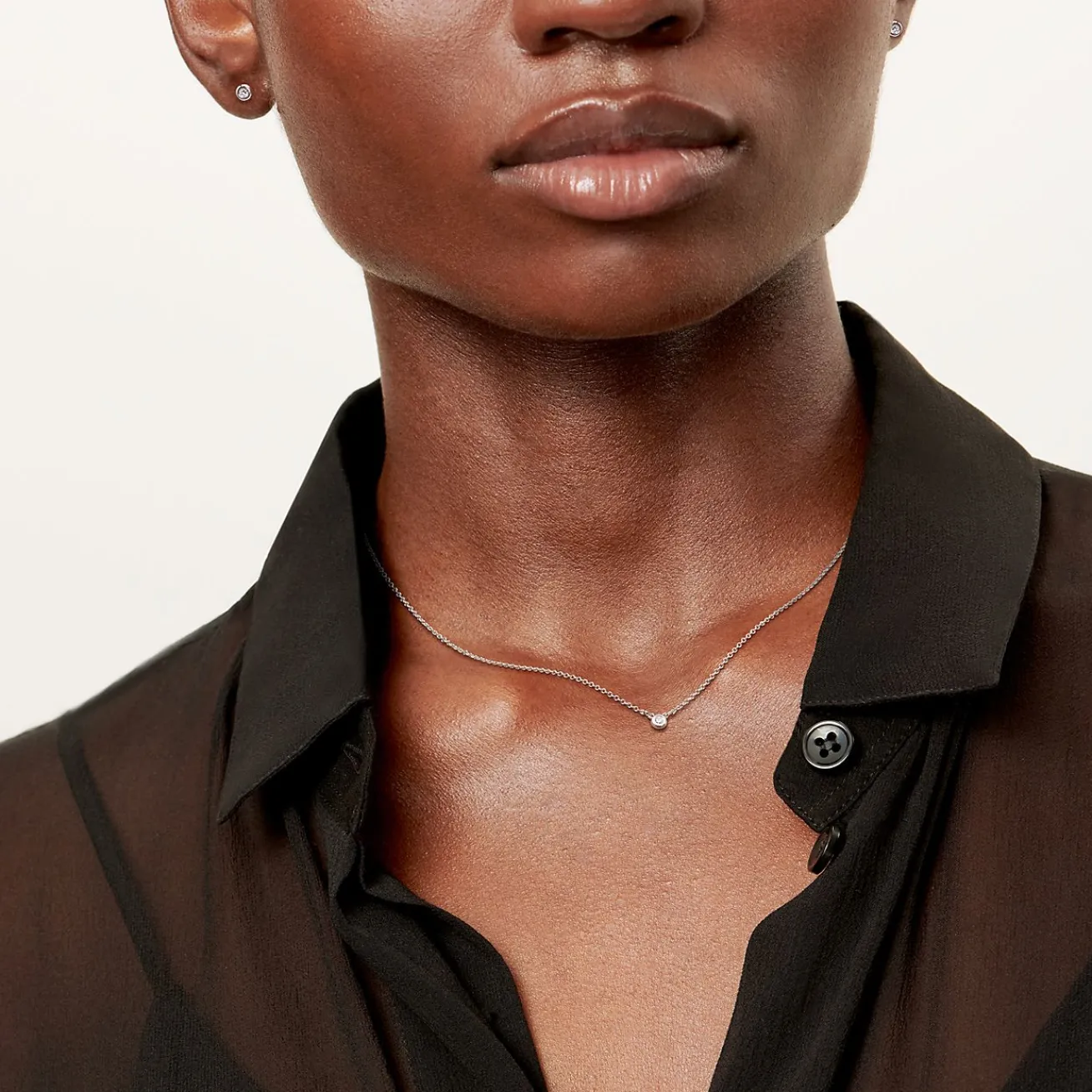 Tiffany & Co. Elsa Peretti® Diamonds by the Yard® Pendant and Earrings Set in Sterling Silver | ^ Sterling Silver Jewelry|Elsa Peretti®