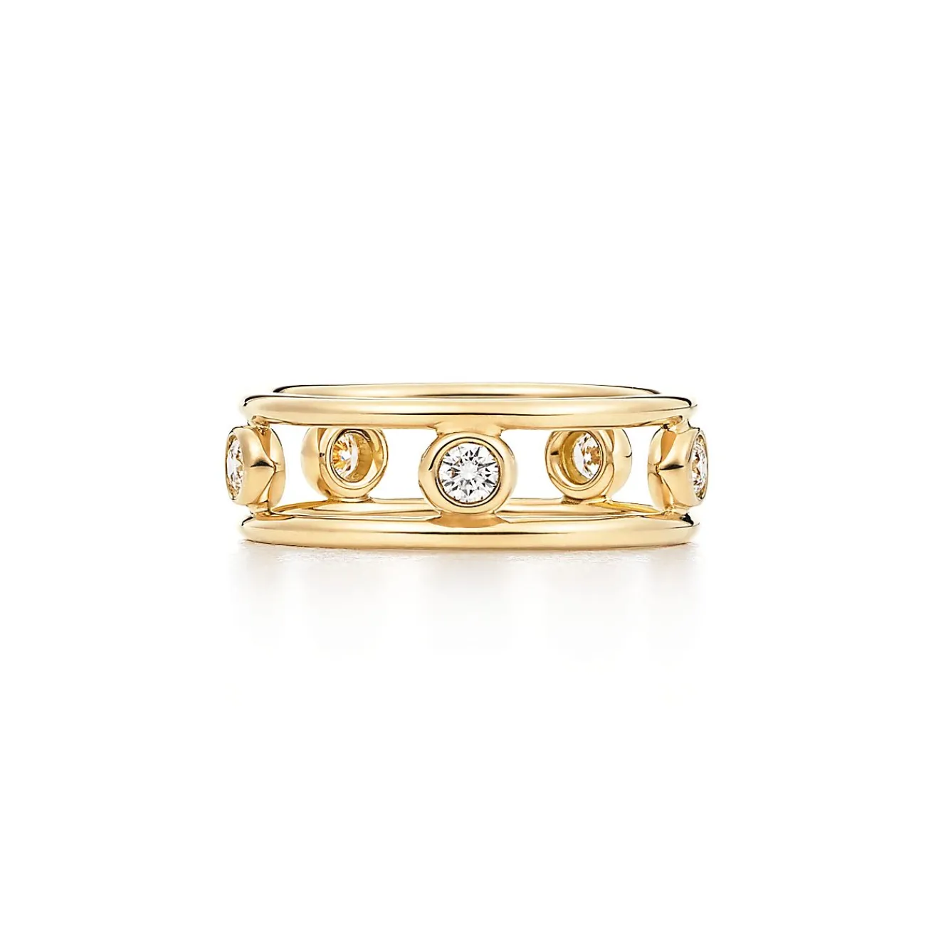 Tiffany & Co. Elsa Peretti® Diamonds by the Yard® ring in 18k gold with diamonds. | ^ Rings|Gold Jewelry