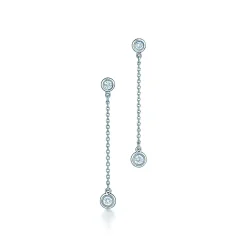 Tiffany & Co. Elsa Peretti® Diamonds by the Yard® drop earrings in sterling silver. | ^ Earrings|Sterling Silver Jewelry