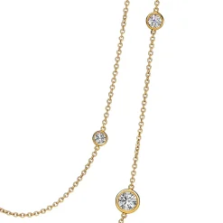 Tiffany & Co. Elsa Peretti® Diamonds by the Yard® Sprinkle Necklace in Gold with Diamonds | ^ Necklaces & Pendants|Gold Jewelry