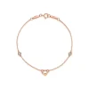 Tiffany & Co. Elsa Peretti® Diamonds by the Yard® Open Heart bracelet in 18k rose gold. | ^ Bracelets|Rose Gold Jewelry