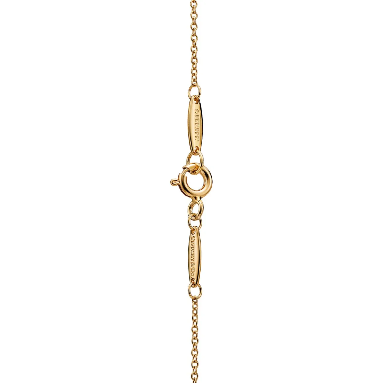 Tiffany & Co. Elsa Peretti® Diamonds by the Yard® pendant in 18k gold with carat weight .05. | ^ Necklaces & Pendants|Gifts for Her