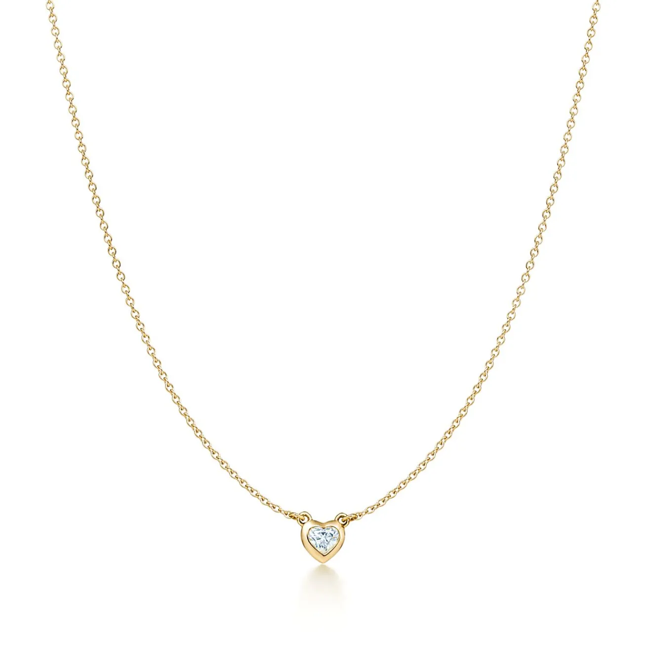Tiffany & Co. Elsa Peretti® Diamonds by the Yard® heart necklace in 18k gold. | ^ Necklaces & Pendants|Gold Jewelry