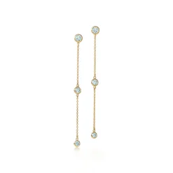 Tiffany & Co. Elsa Peretti® Diamonds by the Yard® drop earrings in 18k gold. | ^ Earrings|Gold Jewelry