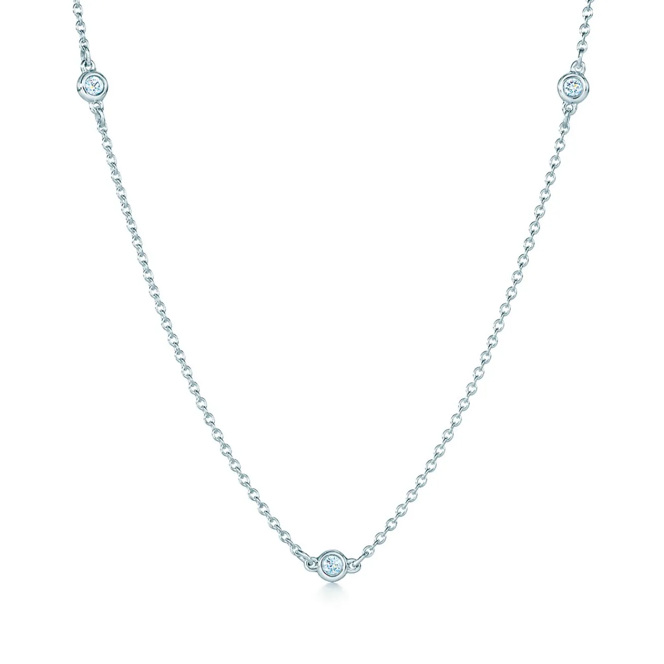 Tiffany & Co. Elsa Peretti® Diamonds by the Yard® necklace in sterling silver. | ^ Necklaces & Pendants|Sterling Silver Jewelry