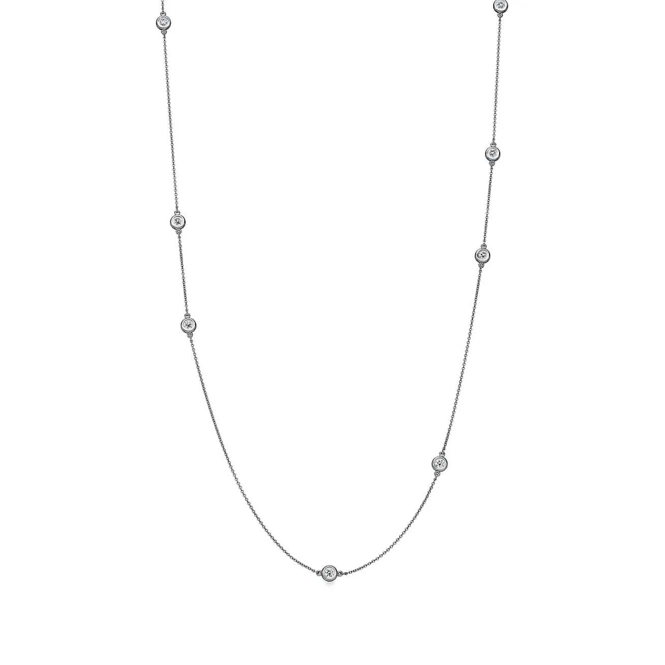 Tiffany & Co. Elsa Peretti® Diamonds by the Yard® Sprinkle Necklace in Platinum | ^ Necklaces & Pendants|Platinum Jewelry
