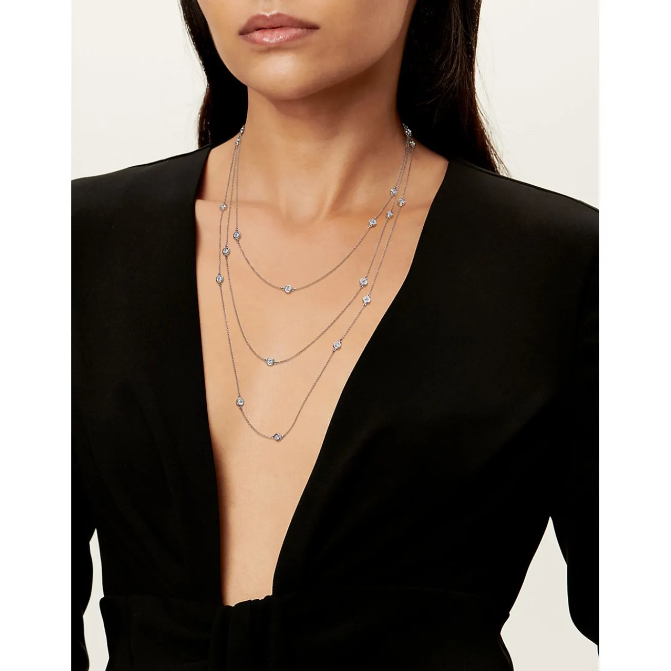 Tiffany & Co. Elsa Peretti® Diamonds by the Yard® Sprinkle Necklace in Platinum | ^ Necklaces & Pendants|Platinum Jewelry