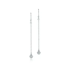 Tiffany & Co. Elsa Peretti® Diamonds by the Yard® drop earrings in sterling silver. | ^ Earrings|Sterling Silver Jewelry