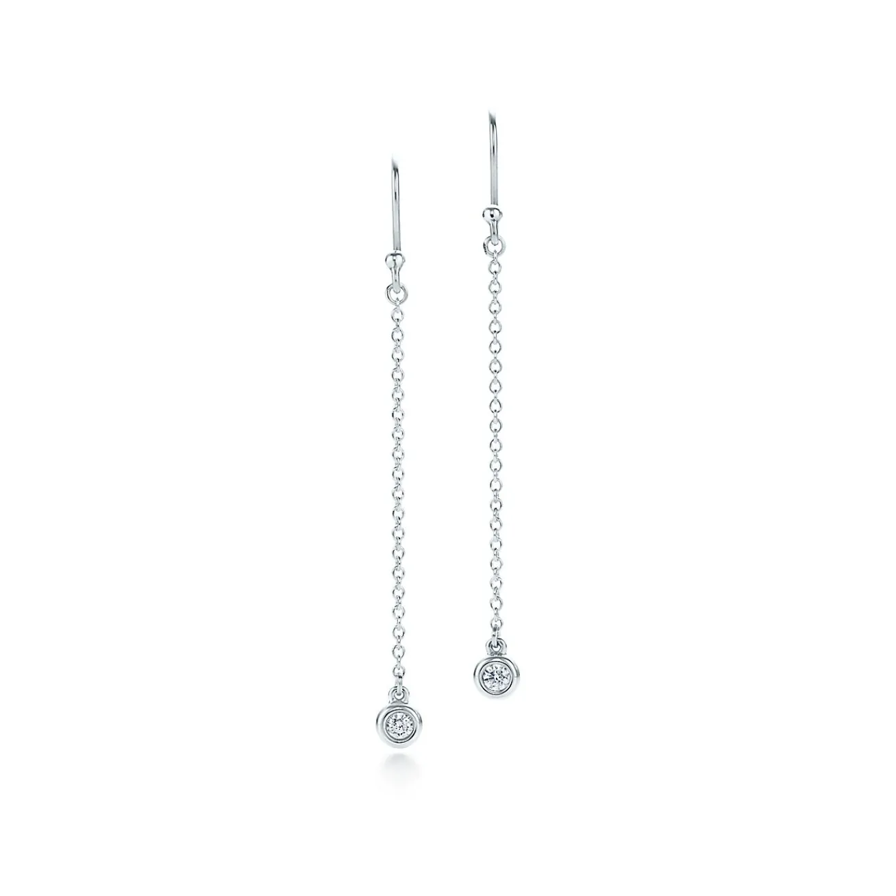 Tiffany & Co. Elsa Peretti® Diamonds by the Yard® drop earrings in sterling silver. | ^ Earrings|Sterling Silver Jewelry