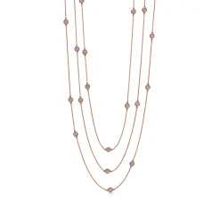Tiffany & Co. Elsa Peretti® Diamonds by the Yard® Sprinkle Necklace in Rose Gold | ^ Necklaces & Pendants|Rose Gold Jewelry