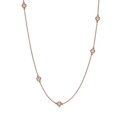 Tiffany & Co. Elsa Peretti® Diamonds by the Yard® Sprinkle Necklace in Rose Gold | ^ Necklaces & Pendants|Rose Gold Jewelry