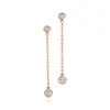 Tiffany & Co. Elsa Peretti® Diamonds by the Yard® drop earrings in 18k rose gold. | ^ Earrings|Rose Gold Jewelry