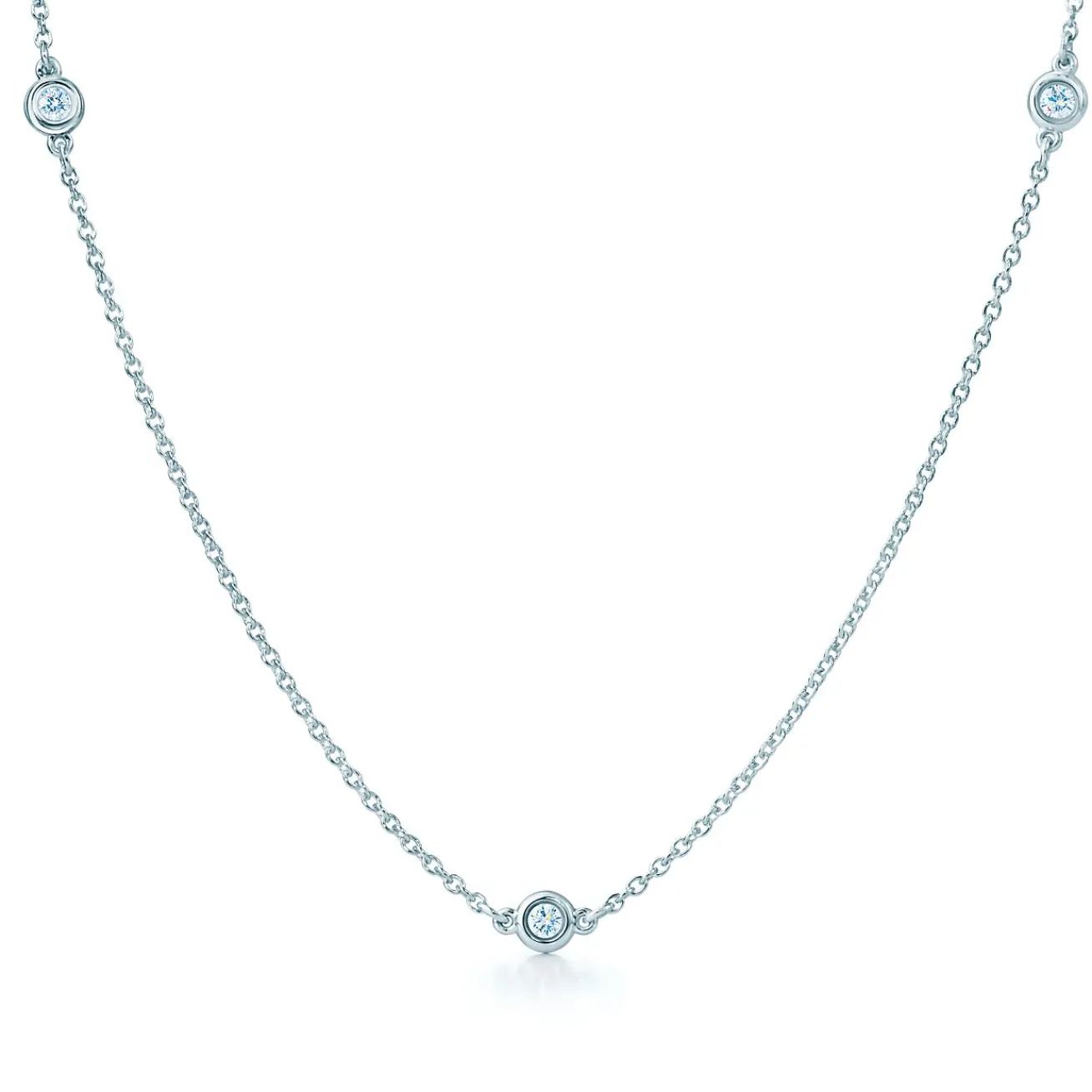 Tiffany & Co. Elsa Peretti® Diamonds by the Yard® necklace in sterling silver. | ^ Necklaces & Pendants|Sterling Silver Jewelry