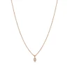 Tiffany & Co. Elsa Peretti® Diamonds by the Yard® pendant in 18k rose gold with a pear-shaped diamond. | ^ Necklaces & Pendants|Rose Gold Jewelry
