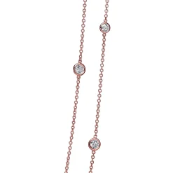 Tiffany & Co. Elsa Peretti® Diamonds by the Yard® Sprinkle Necklace in Rose Gold with Diamonds | ^ Necklaces & Pendants|Rose Gold Jewelry