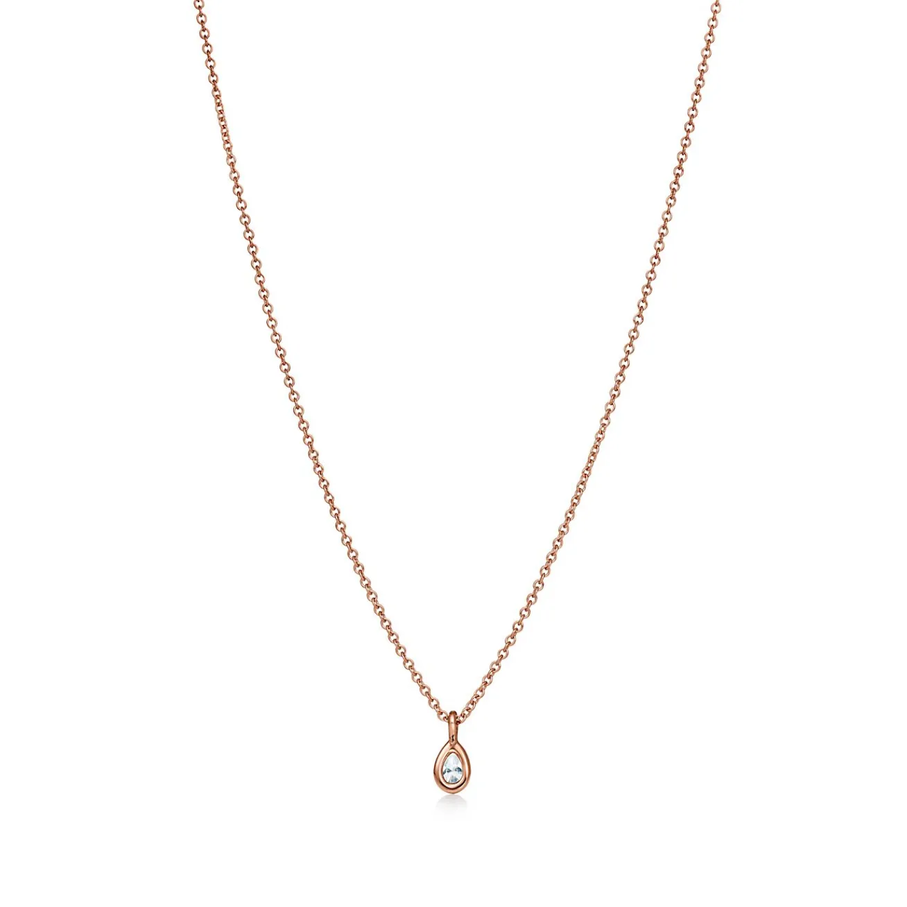 Tiffany & Co. Elsa Peretti® Diamonds by the Yard® pendant in 18k rose gold. | ^ Necklaces & Pendants|Rose Gold Jewelry
