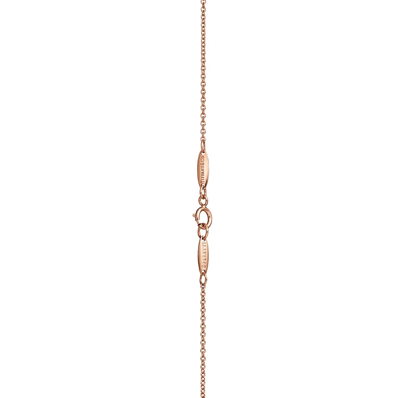 Tiffany & Co. Elsa Peretti® Diamonds by the Yard® pendant in 18k rose gold. | ^ Necklaces & Pendants|Rose Gold Jewelry