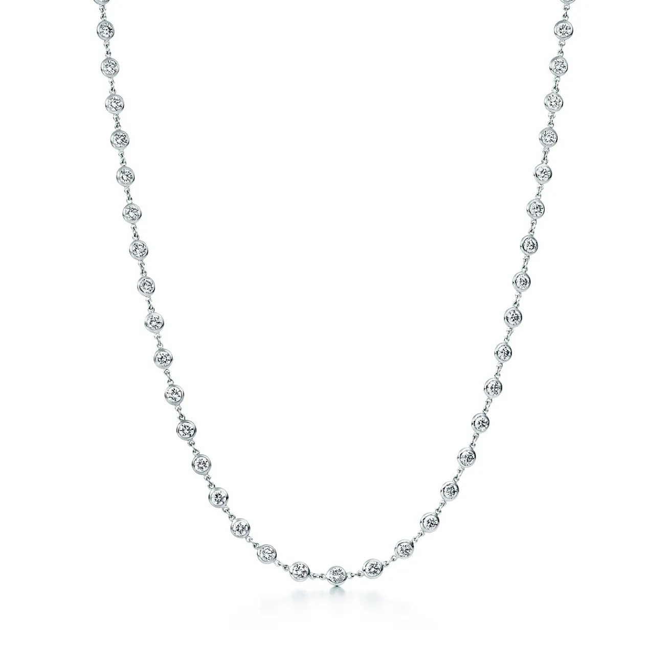 Tiffany & Co. Elsa Peretti® Diamonds by the Yard® necklace in platinum. | ^ Necklaces & Pendants|Platinum Jewelry
