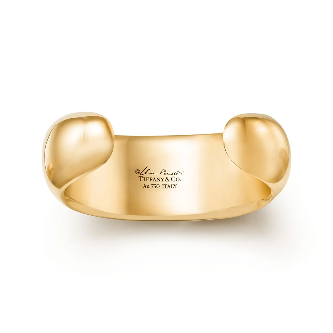 Tiffany & Co. Elsa Peretti® Faceted narrow cuff in 18k gold, medium. | ^ Bracelets|Gold Jewelry