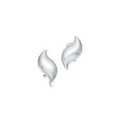 Tiffany & Co. Elsa Peretti® Feather ear clips in sterling silver, large. | ^ Earrings|Sterling Silver Jewelry
