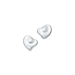 Tiffany & Co. Elsa Peretti® Full Heart ear clips in sterling silver. | ^ Earrings|Sterling Silver Jewelry