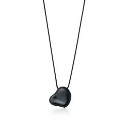 Tiffany & Co. Elsa Peretti Full Heart Pendant in Black | ^ Elsa Peretti®