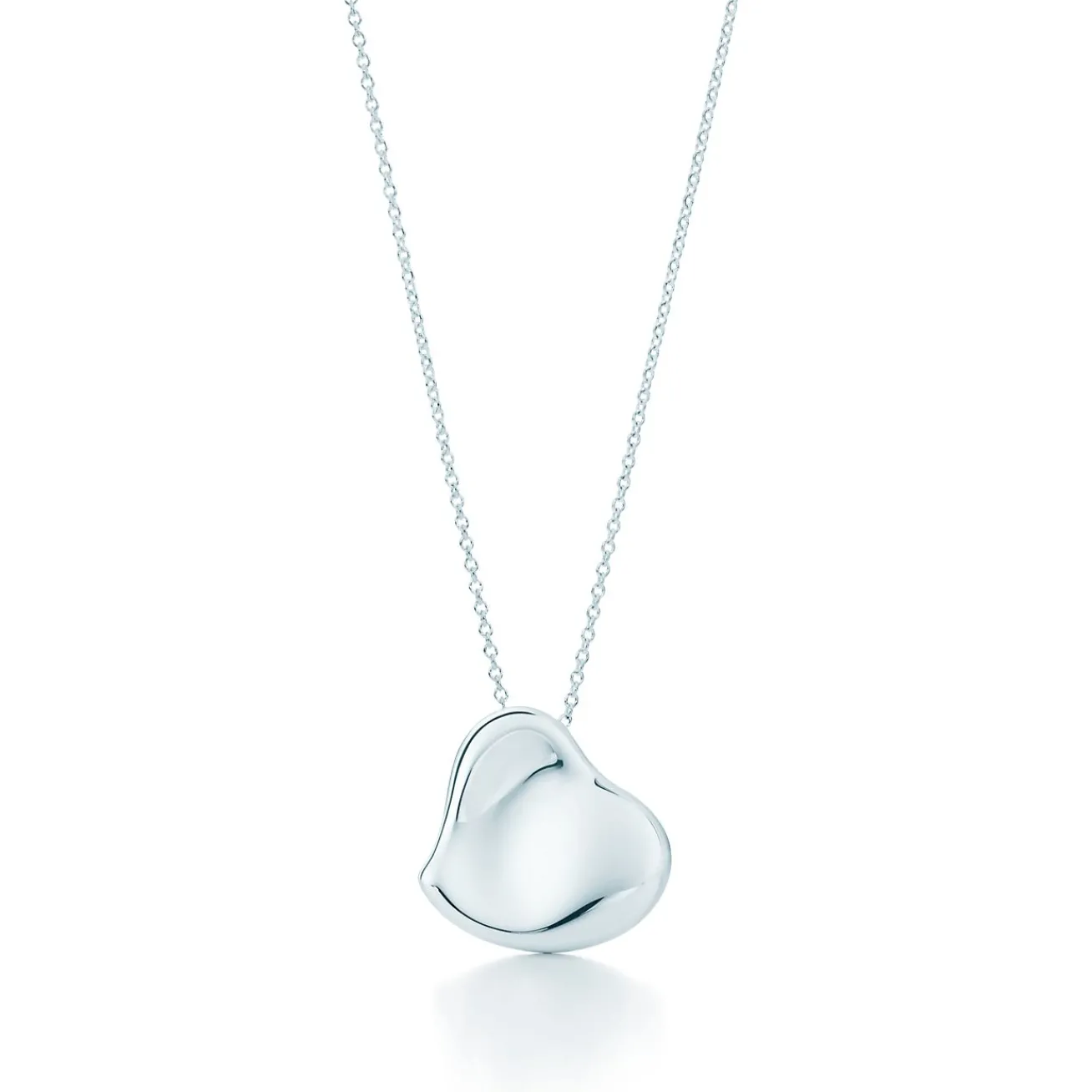 Tiffany & Co. Elsa Peretti® Full Heart pendant in sterling silver, 20 mm wide. | ^ Necklaces & Pendants|Sterling Silver Jewelry