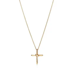 Tiffany & Co. Elsa Peretti® infinity cross pendant in 18k gold, small. | ^ Necklaces & Pendants|Gold Jewelry