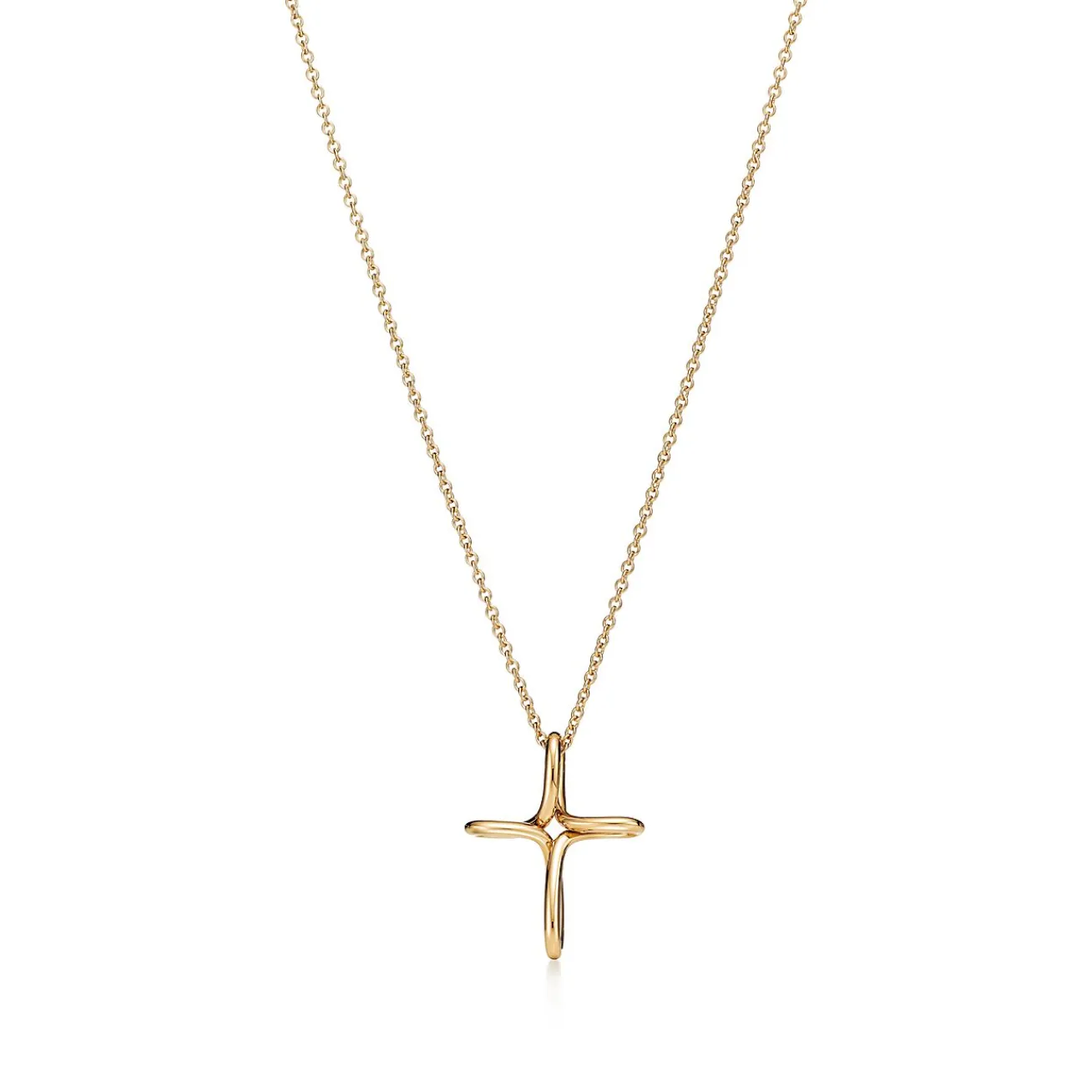 Tiffany & Co. Elsa Peretti® infinity cross pendant in 18k gold, small. | ^ Necklaces & Pendants|Gold Jewelry