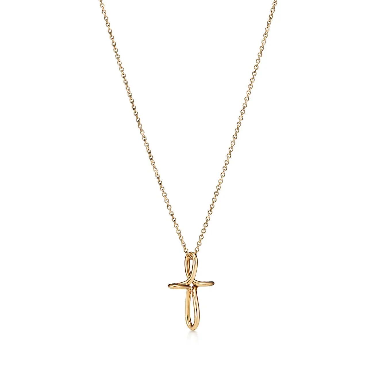 Tiffany & Co. Elsa Peretti® infinity cross pendant in 18k gold, small. | ^ Necklaces & Pendants|Gold Jewelry