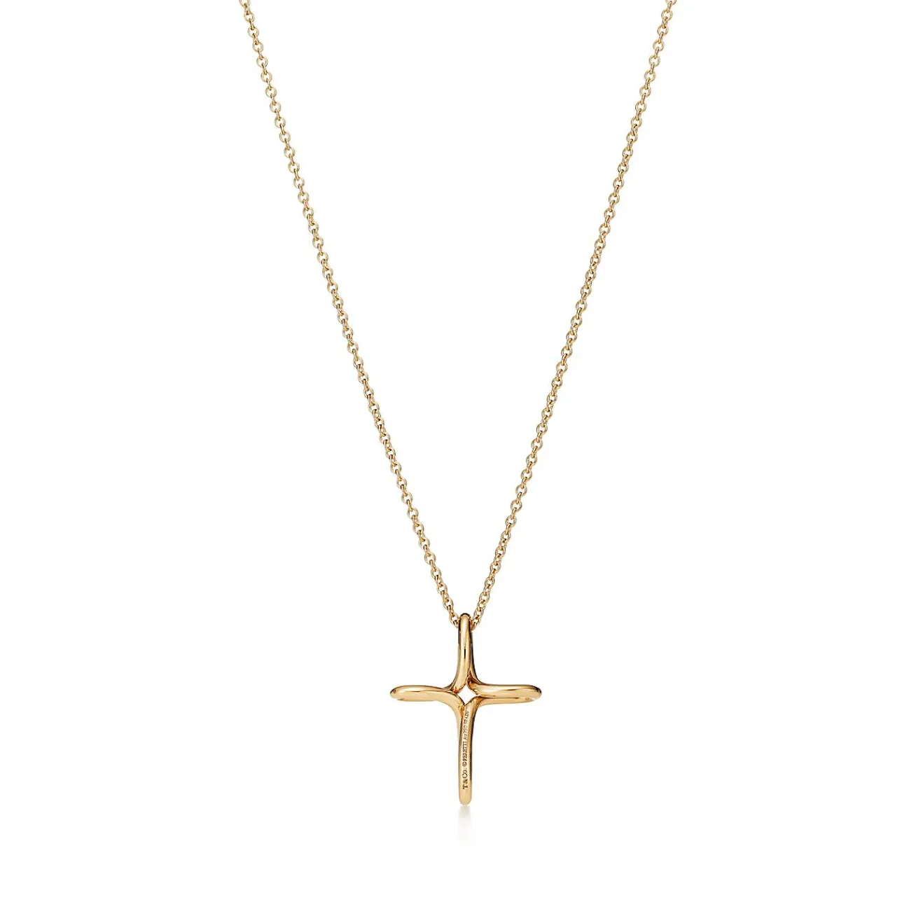 Tiffany & Co. Elsa Peretti® infinity cross pendant in 18k gold, small. | ^ Necklaces & Pendants|Gold Jewelry