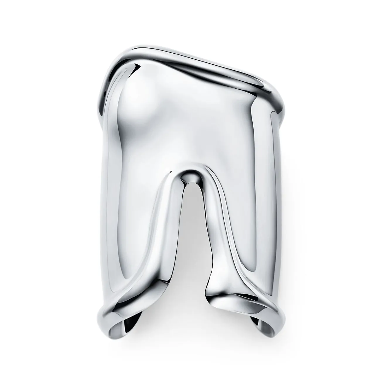 Tiffany & Co. Elsa Peretti® large Bone cuff in sterling silver, 95 mm wide. | ^ Bracelets|Sterling Silver Jewelry