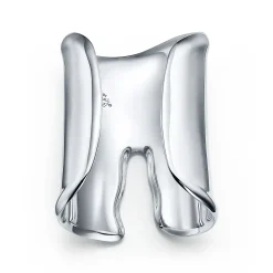 Tiffany & Co. Elsa Peretti® large Bone cuff in sterling silver, 95 mm wide. | ^ Bracelets|Sterling Silver Jewelry