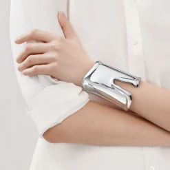 Tiffany & Co. Elsa Peretti® large Bone cuff in sterling silver, 95 mm wide. | ^ Bracelets|Sterling Silver Jewelry